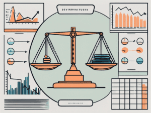 A balance scale with different financial symbols on each side