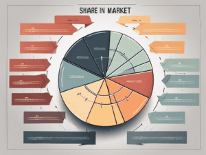 A pie chart being divided into multiple smaller sections