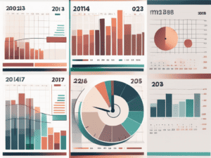 A calendar flipped open to show two distinct six-month periods