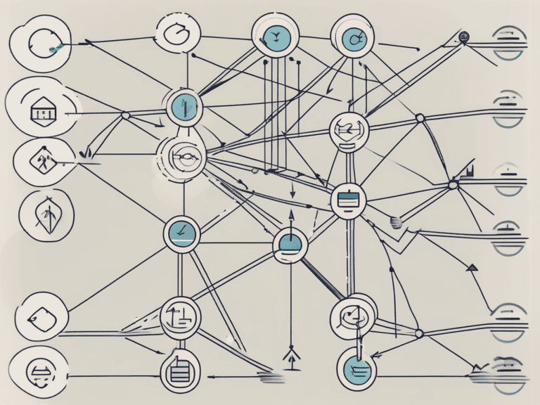 Various interconnected nodes symbolizing events