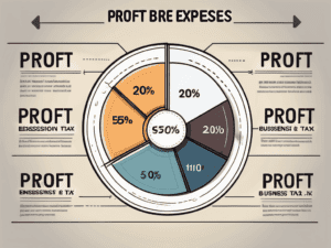 A pie chart divided into different sections representing various business expenses