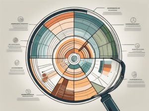 Various financial sectors represented as different sized pie slices in a pie chart