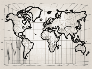 A global map with symbolic representations of financial graphs and scales