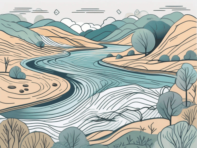 A large river flowing smoothly