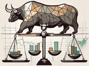 A pair of scales balancing a bull and a bear