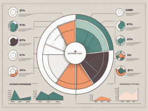 A pie chart being divided into sections