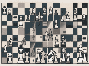 A chess board with various financial symbols acting as the pieces